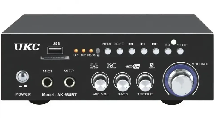 Усилитель звука UKC AK-688BT двухканальный усилитель FM-радио и US 30W 9489 - Фото 5 Усилитель звука UKC AK-688BT двухканальный усилитель FM-радио и US 30W 9489 - изображение 5