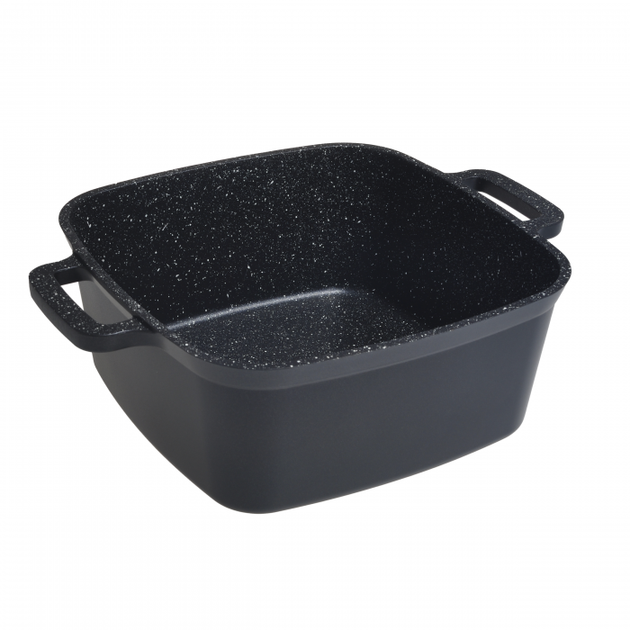 Кастрюля-фритюр Kamille 24 см из литого алюминия с антипригарным покрытием Black Marble и стеклянной крышкой - изображение 8