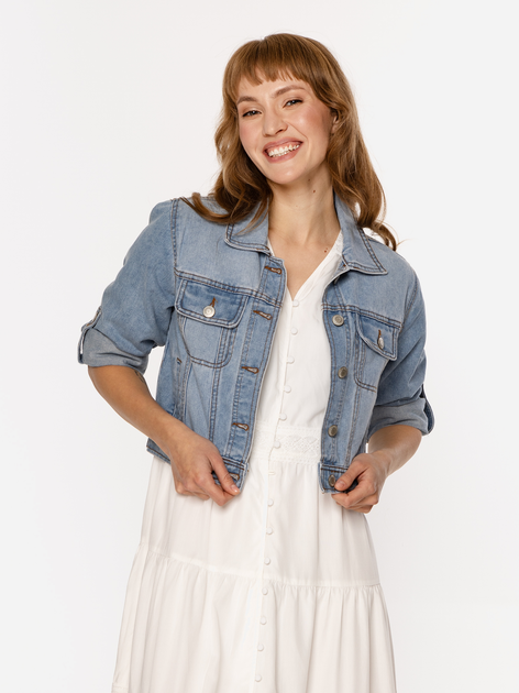 Kurtka jeansowa damska Lee Cooper Santa-1000 XL Błękitna (5905991723820) - obraz 1