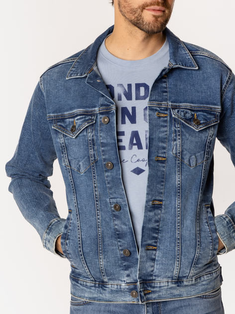 Куртка джинсова чоловіча Lee Cooper Mauro-1223 M Синя (5905991725282) - зображення 4