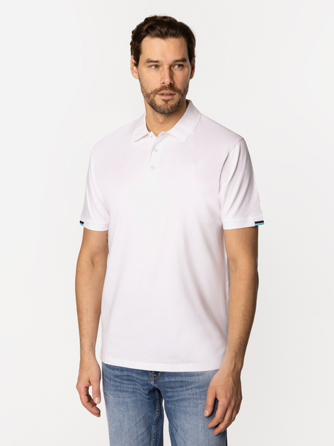 Поло довге чоловіче Lee Cooper Alfi-4146 L Біле (5905991724117) - зображення 1