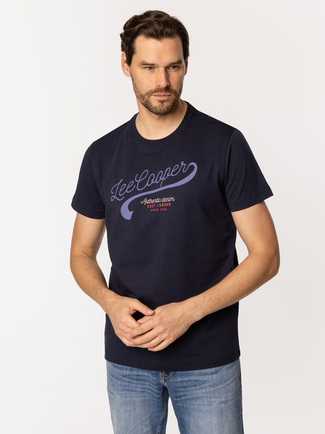 T-shirt męski bawełniany Lee Cooper Authentic5-1160 L Granatowy (5905991727965) - obraz 3