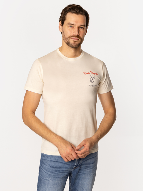 T-shirt męski bawełniany Lee Cooper Bon Voyage-1145 XL Jasnożółty (5905991728023) - obraz 3