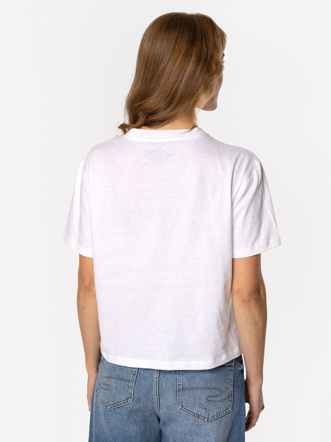 Футболка бавовняна жіноча Lee Cooper Cropped-8515 XL Біла (5905991728917) - зображення 2