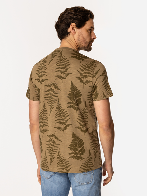T-shirt męski z nadrukiem bawełniany Lee Cooper Fern-3170 M Khaki (5905991727828) - obraz 2