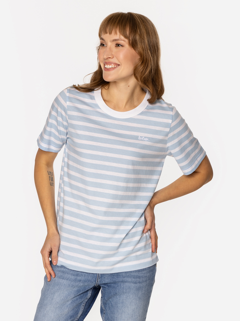 T-shirt damski w paski Lee Cooper Karmen-4160 S Błękitny (5905991728405) - obraz 3