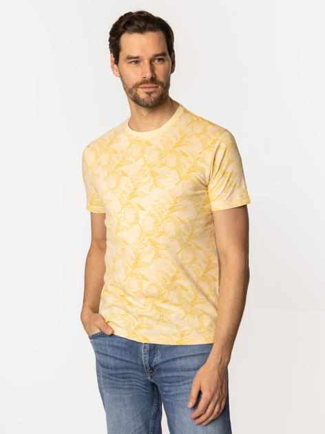 T-shirt męski z nadrukiem bawełniany Lee Cooper Lemon-3170 XL Żółty (5905991727729) - obraz 1