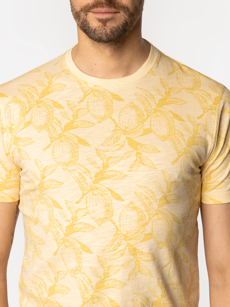 Футболка бавовняна довга чоловіча Lee Cooper Lemon-3170 XL Жовта (5905991727729) - зображення 4