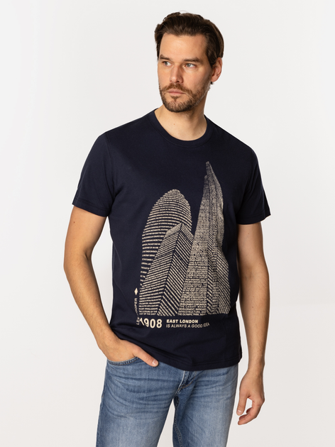 Футболка бавовняна довга чоловіча Lee Cooper London7-1160 L Чорна (5905991726722) - зображення 1