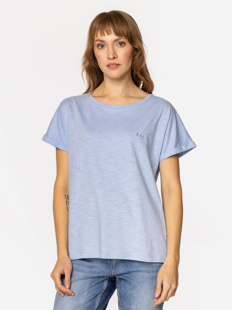 T-shirt damski basic bawełniany Lee Cooper Lydia-8317 M Błękitny (5905991728542) - obraz 1