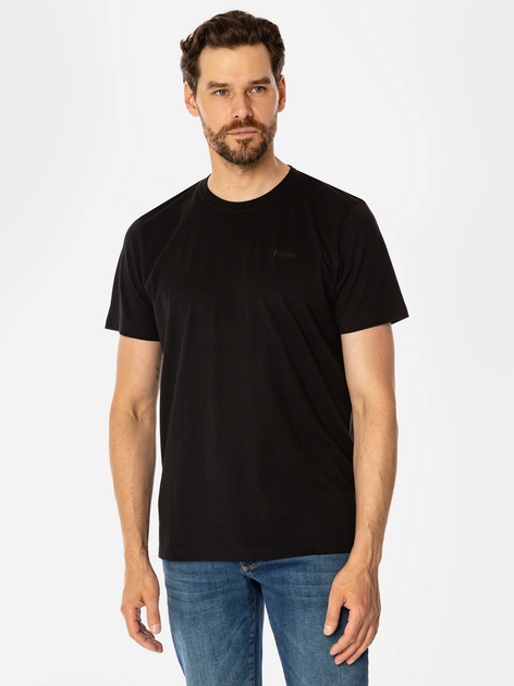 Футболка бавовняна довга чоловіча Lee Cooper Obutch-875 2XL Чорна (5905991736011) - зображення 1