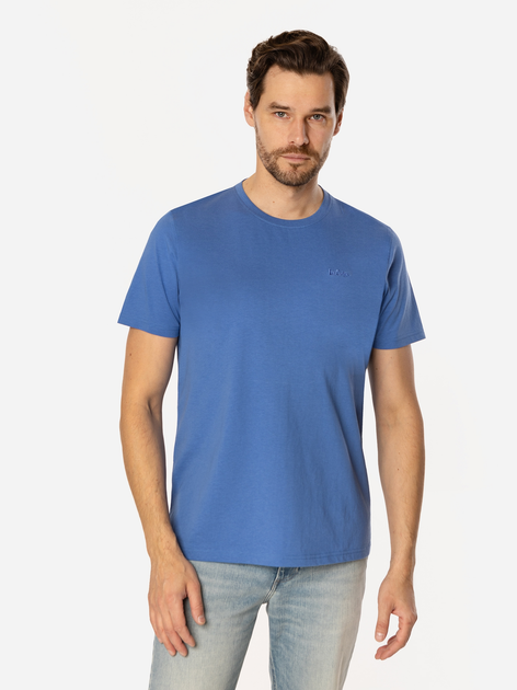 Футболка бавовняна довга чоловіча Lee Cooper Obutch-875 XL Синя (5905991736127) - зображення 1