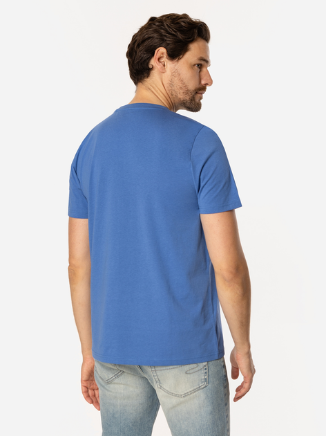 Футболка бавовняна довга чоловіча Lee Cooper Obutch-875 2XL Синя (5905991736134) - зображення 2