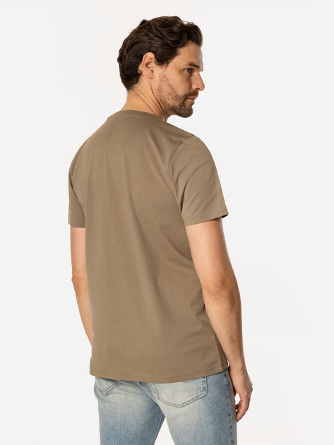 T-shirt męski basic bawełniany Lee Cooper Obutch-875 M Brązowy (5905991736363) - obraz 2