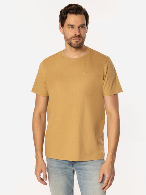 T-shirt męski basic bawełniany Lee Cooper Obutch-875 XL Musztardowy (5905991736219) - obraz 3