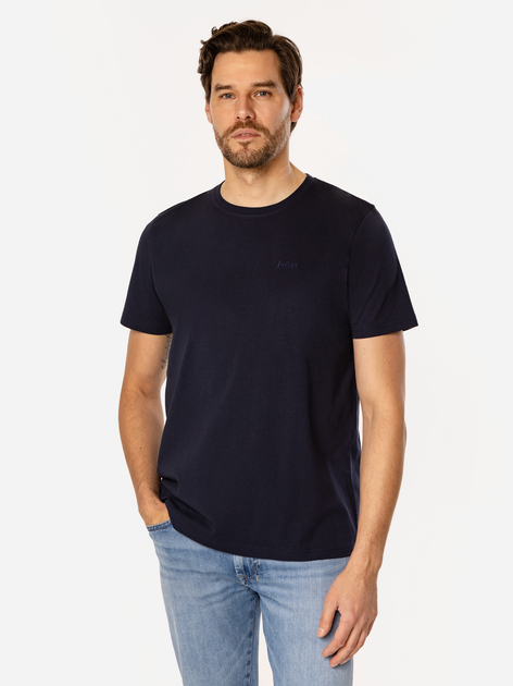 Футболка бавовняна довга чоловіча Lee Cooper Obutch-875 S Темно-синя (5905991735915) - зображення 1