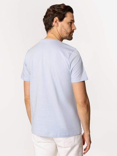 T-shirt męski basic bawełniany Lee Cooper Obutch-875 2XL Jasnobłękitny (5905991736189) - obraz 2
