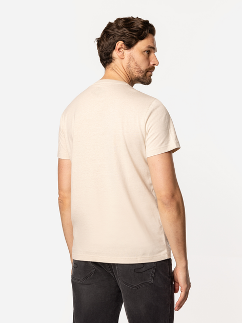 T-shirt męski basic bawełniany Lee Cooper Oslo-8515 XL Beżowy (5905991728184) - obraz 2