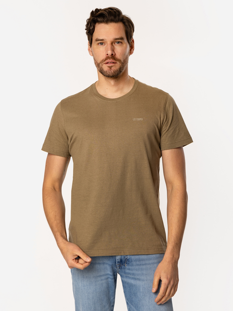 T-shirt męski basic bawełniany Lee Cooper Oslo-8515 XL Khaki (5905991728146) - obraz 3