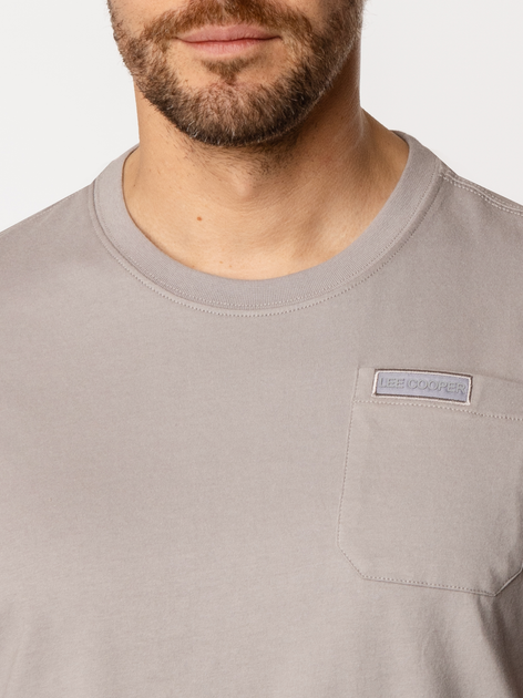 T-shirt męski basic bawełniany Lee Cooper Pocket-1160 XL Szary (5905991727040) - obraz 4