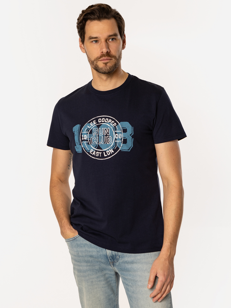T-shirt męski z nadrukiem bawełniany Lee Cooper Run Club-1160 L Czarny (5905991735663) - obraz 3