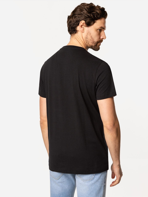 Футболка бавовняна довга чоловіча Lee Cooper Simple-1180 XL Чорна (5905991726951) - зображення 2