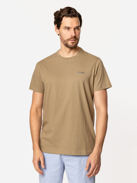 T-shirt męski basic bawełniany Lee Cooper Simple-1180 L Khaki (5905991726777) - obraz 2