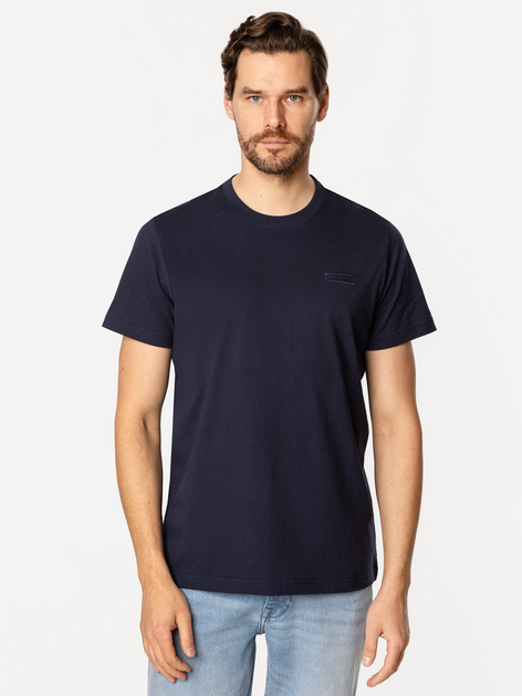 Футболка бавовняна довга чоловіча Lee Cooper Simple-1180 XL Темно-синя (5905991726845) - зображення 3