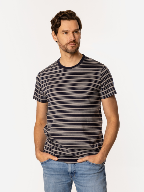 T-shirt męski w paski bawełniany Lee Cooper Stripes2-4180 XL Szary (5905991727507) - obraz 3
