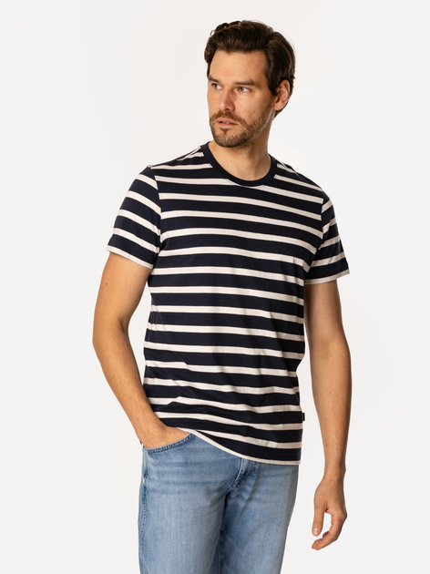 T-shirt męski w paski bawełniany Lee Cooper Stripes3-4180 L Granatowy (5905991727545) - obraz 3