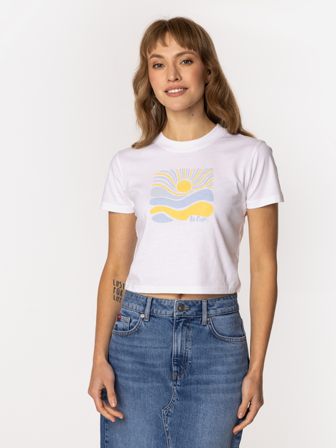 T-shirt damski z nadrukiem Lee Cooper Sun-1160 L Błękitny (5905991729372) - obraz 3