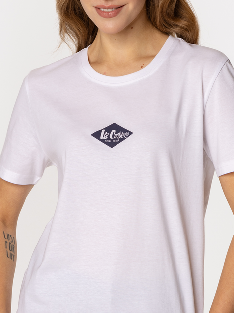 Футболка бавовняна Lee Cooper Diamond-1160 XS Біла (5905991736936) - зображення 5