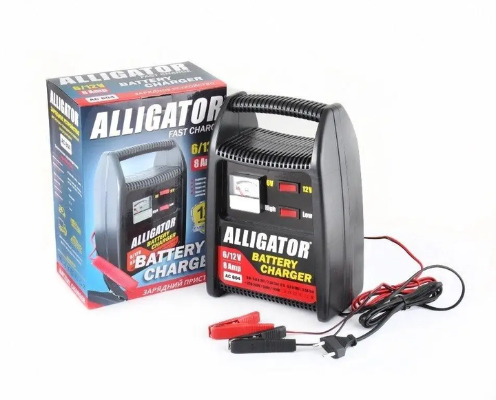 Мощное зарядное устройство Alligator AC804 : 6/12 V, ток зарядки 8 А, для АКБ 15-120 Аh - изображение 2