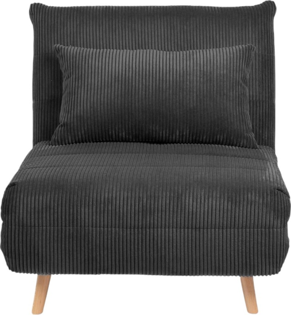 Sofa HOMLA Solace 1-osobowa z funkcją spania 83 x 91 x 84 cm Black (5904183871622) - obraz 2
