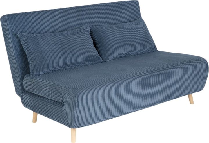 Sofa HOMLA Solace 2-osobowa z funkcją spania 140 x 91 x 84 cm Dark Blue (5904183871677) - obraz 1