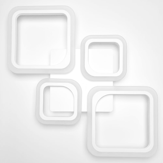 Керована світлодіодна LED люстра OVAL 80W 4S біла WHITE Luminaria з пультом ДУ 220V IP20 8000Lm 725×423×55мм - зображення 2
