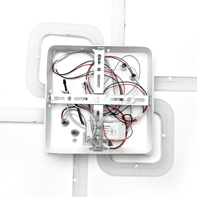Керована світлодіодна LED люстра OVAL 80W 4S біла WHITE Luminaria з пультом ДУ 220V IP20 8000Lm 725×423×55мм - зображення 3