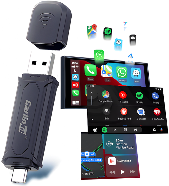 Адаптер CarlinKit SE mini pro v5.0 для беспроводного Apple CarPlay / Android Auto USB - Type-C (6972185560720) - изображение 4