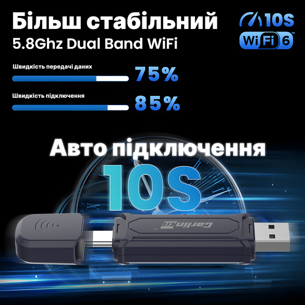 Адаптер CarlinKit SE mini pro v5.0 для беспроводного Apple CarPlay / Android Auto USB - Type-C (6972185560720) - изображение 6