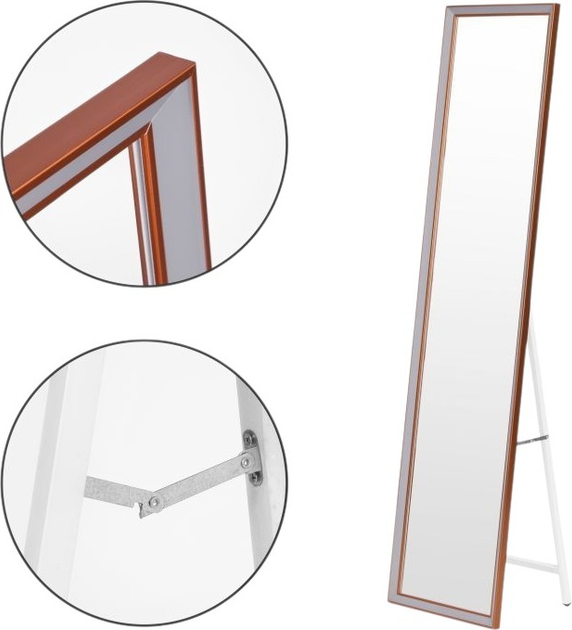 Lustro stojące ModernHome by Multistore prostokątne 148 cm Brown (GH-M2927) - obraz 4