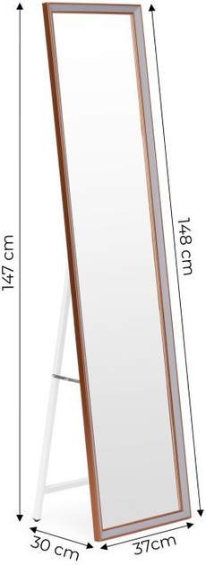 Lustro stojące ModernHome by Multistore prostokątne 148 cm Brown (GH-M2927) - obraz 6