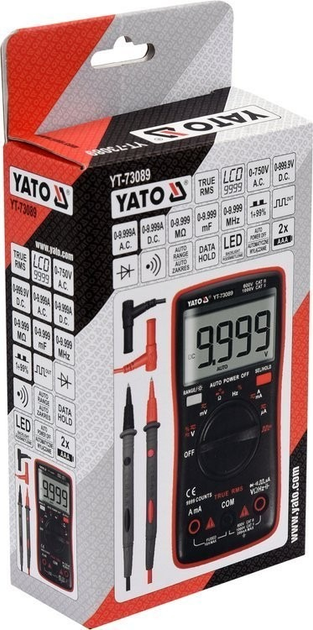 Miernik cyfrowy YATO wyświetlacz lcd true rms zakres do 9999 (YT-73089) (5906083072833) - obraz 7