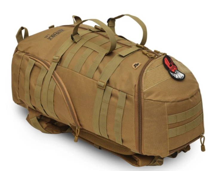 Рюкзак тактичний Nils Camp Maverick NC3903 65L Коричневий (5908261681899) - зображення 4