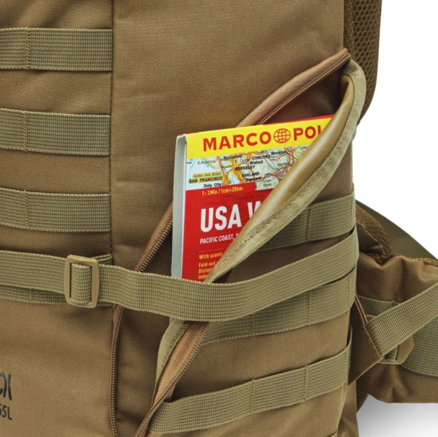Рюкзак тактичний Nils Camp Maverick NC3903 65L Коричневий (5908261681899) - зображення 8