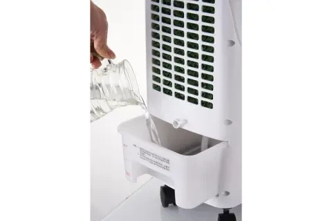 Охолоджувач повітря Germatic SK-001J, (120W, сенсорні кнопки, пульт, екран, колеса, автообіг, ємність - 5,5л, 2 контейнери для льоду) - Фото 2 Охолоджувач повітря Germatic SK-001J, (120W, сенсорні кнопки, пульт, екран, колеса, автообіг, ємність - 5,5л, 2 контейнери для льоду) - зображення 2