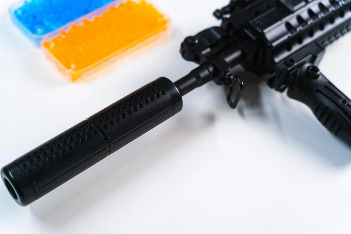 Детский игрушечный автомат на орбизах Орбиган HK416 Черный стреляет гидрогелевыми пулями Гель бластер аккумуляторный + 2500 орбизов - изображение 4