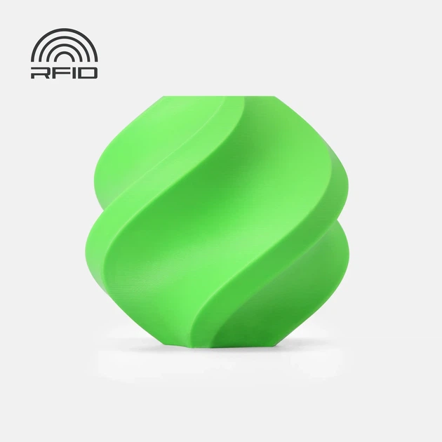 PETG HF пластик Bambu Lab Filament з RFID чіпом для 3D-принтера 1.75 мм 1 кг Lime Green (33501), без котушки - Фото 1 PETG HF пластик Bambu Lab Filament з RFID чіпом для 3D-принтера 1.75 мм 1 кг Lime Green (33501), без котушки - зображення 1