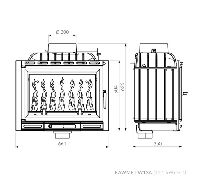 Каминная топка KAWMET W13 A - изображение 7
