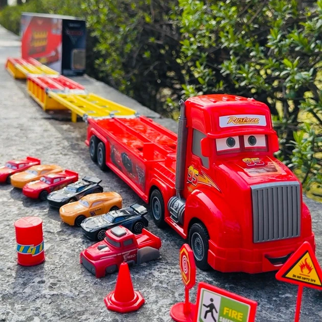 Детская игрушка ТРЕЙЛЕР-ТРЕК МАКВИН 190 СМ, машинки в наборе 868A