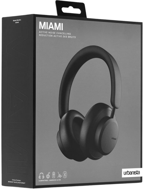 Słuchawki Urbanista Miami Hybrid ANC Midnight Black (7350088303825) - obraz 8